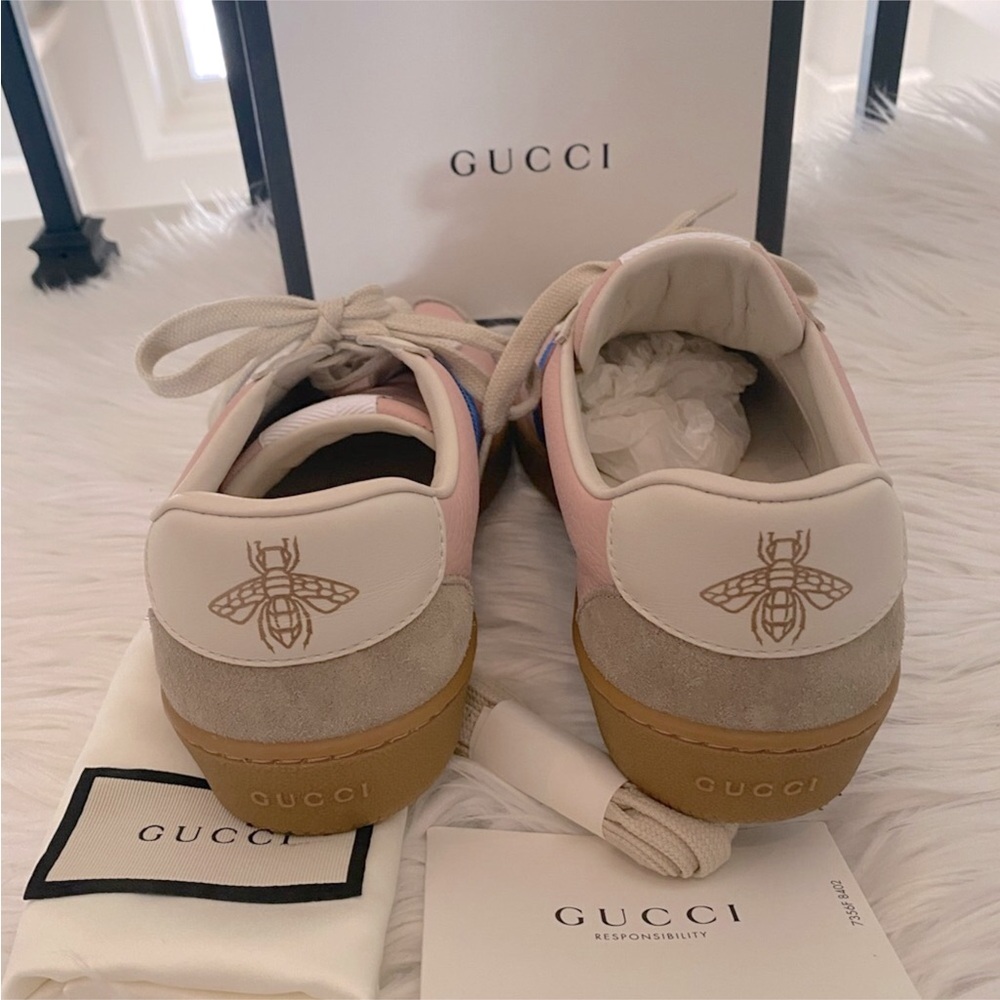 Gucci Pink and Blue Sneakers - Picture 3 of 7